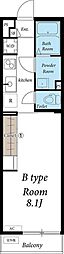リブリ・クインスヴェール 1LDKの間取図画像