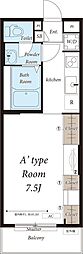 リブリ・クレシア 1Kの間取図画像