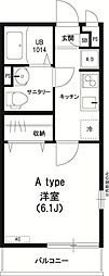 リブリ-SAIRIN23 1Kの間取図画像