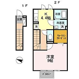 アーク・ヒルズ 1Kの間取図画像