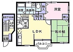 グリシーナ湘南A 2LDKの間取図画像