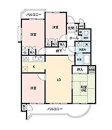 サンシティパークサイド桜町 4LDKの間取図画像