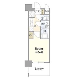 エスリード上前津リビア 1Kの間取図画像