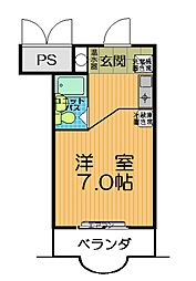 ハイツオリエント 1Kの間取図画像