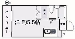 アクティ本山 1Kの間取図画像
