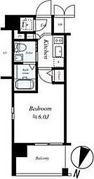 エスリード新北野 1Kの間取図画像