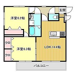 間取図画像 2LDK