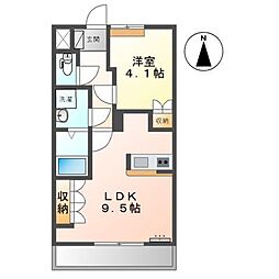 ベルフィーユ・Miya 1LDKの間取図画像
