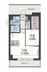 フィラトゥーラ山本被服第一ビル 1LDKの間取図画像