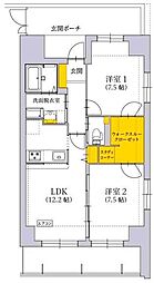 グラン トガリーゼ 2LDKの間取図画像