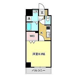 ヴィガラス吉原 1Kの間取図画像