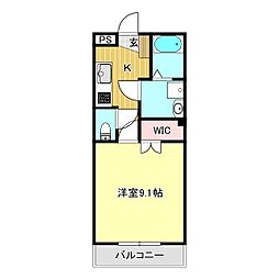 ルパーブ永田町 1Kの間取図画像