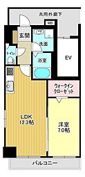 コルディエラ 1LDKの間取図画像