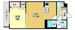 ヴィガラス9 1LDKの間取図画像