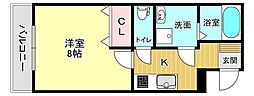 (仮)富士市本市場マンション 1Kの間取図画像
