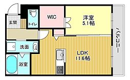 (仮)富士市本市場マンション 1LDKの間取図画像
