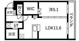 (仮)富士市本市場マンション 1LDKの間取図画像