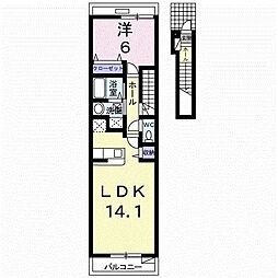 サン・セレーノ 1LDKの間取図画像