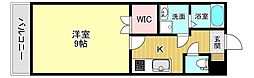 ガーデンコート 1Kの間取図画像