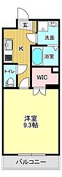 ガーデン西条町 1Kの間取図画像