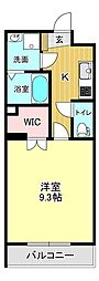 ガーデン西条町 1Kの間取図画像