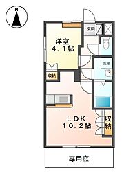 RoseGarden長塚2 1LDKの間取図画像