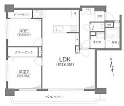 綾瀬ファイナンス 2LDKの間取図画像