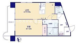 リバーパーク桜木 1LDKの間取図画像