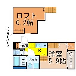 間取図画像 1K