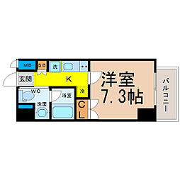 IARIM車道 1Kの間取図画像