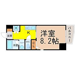 セレニティー金山 1Kの間取図画像