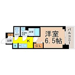 プレサンス鶴舞ファースト 1Kの間取図画像