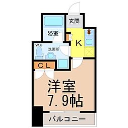 RESIDENCEKANAYAMASQUARE 1Kの間取図画像