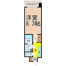 フローラル東別院 1Kの間取図画像