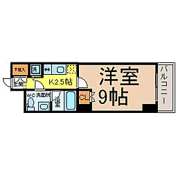 スクエア名駅南 1Kの間取図画像
