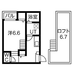 ハーモニーテラスグランスイート 1Kの間取図画像