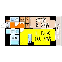 プランドールナカムラ 1LDKの間取図画像
