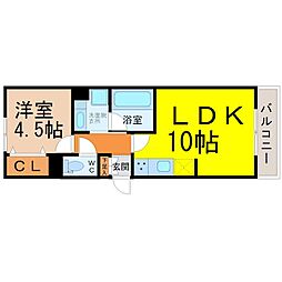 ヒールコート2 1LDKの間取図画像