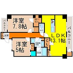 TRI-STAGE 2LDKの間取図画像
