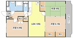 ユーミーパークヒルズ2 3LDKの間取図画像
