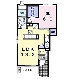 サニーレジデンス 1LDKの間取図画像