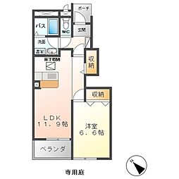 サンパレス 1LDKの間取図画像