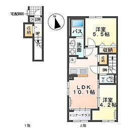 ROUTE 4 TERRACE 2LDKの間取図画像