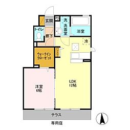 ヴィラフェリカーサ 1LDKの間取図画像