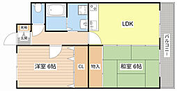 メゾン・グリーンモール2 2LDKの間取図画像