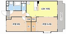 ユーミーEBINUMA 2LDKの間取図画像