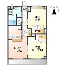 ベルステージ 2LDKの間取図画像