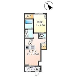 エクセルコート 1LDKの間取図画像