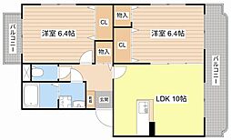 ユーミーリオプレット1 2LDKの間取図画像