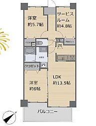 間取図画像 2SLDK